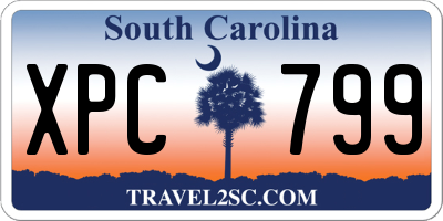SC license plate XPC799