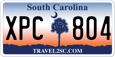 SC license plate XPC804
