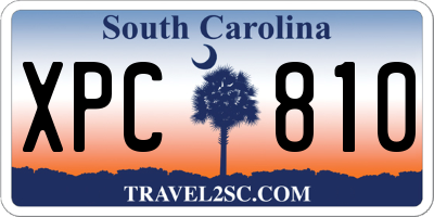 SC license plate XPC810