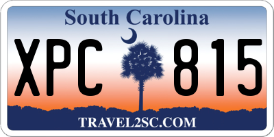 SC license plate XPC815