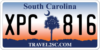 SC license plate XPC816