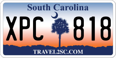 SC license plate XPC818