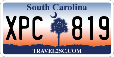 SC license plate XPC819