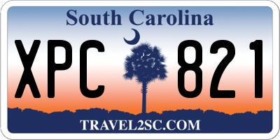 SC license plate XPC821