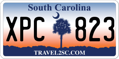 SC license plate XPC823