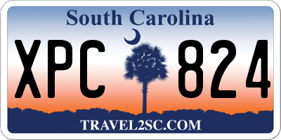 SC license plate XPC824