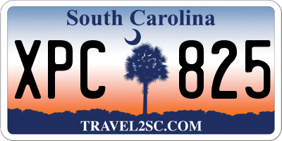 SC license plate XPC825