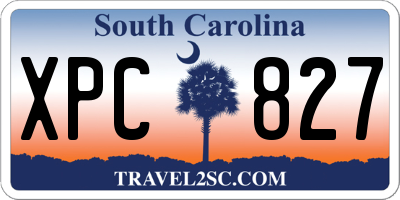 SC license plate XPC827