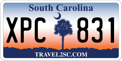 SC license plate XPC831