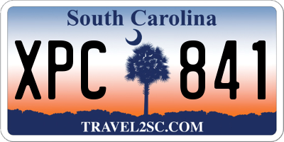 SC license plate XPC841