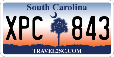 SC license plate XPC843