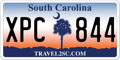 SC license plate XPC844