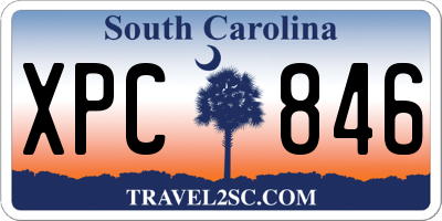 SC license plate XPC846