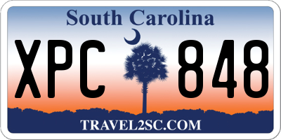 SC license plate XPC848