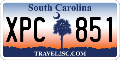 SC license plate XPC851