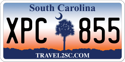 SC license plate XPC855