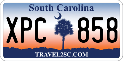 SC license plate XPC858