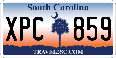 SC license plate XPC859