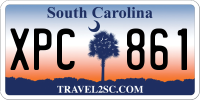 SC license plate XPC861