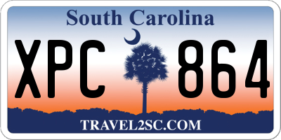 SC license plate XPC864