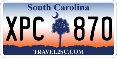SC license plate XPC870