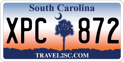 SC license plate XPC872