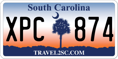 SC license plate XPC874