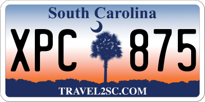 SC license plate XPC875