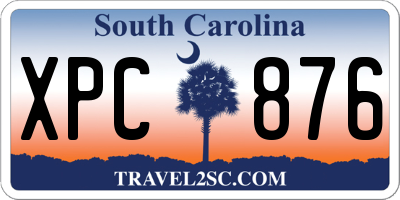 SC license plate XPC876