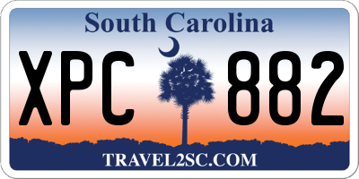 SC license plate XPC882