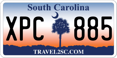 SC license plate XPC885