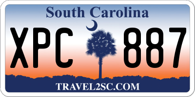SC license plate XPC887