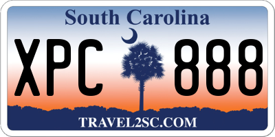 SC license plate XPC888