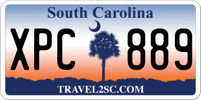 SC license plate XPC889