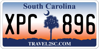 SC license plate XPC896