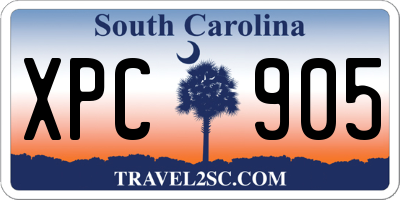 SC license plate XPC905
