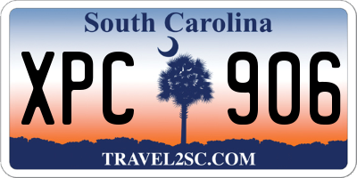 SC license plate XPC906