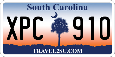 SC license plate XPC910
