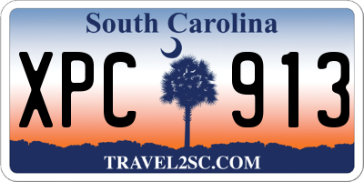 SC license plate XPC913