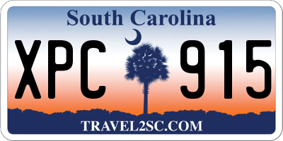 SC license plate XPC915