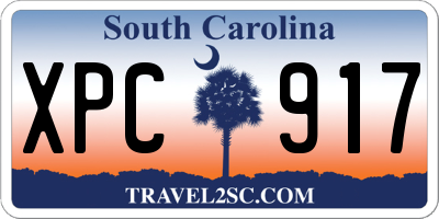 SC license plate XPC917