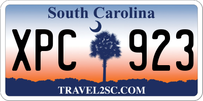 SC license plate XPC923