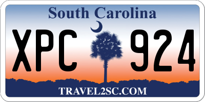 SC license plate XPC924