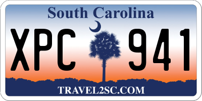 SC license plate XPC941