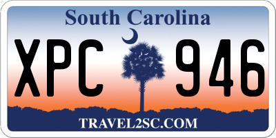 SC license plate XPC946
