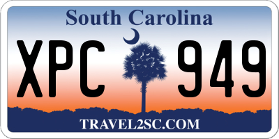 SC license plate XPC949