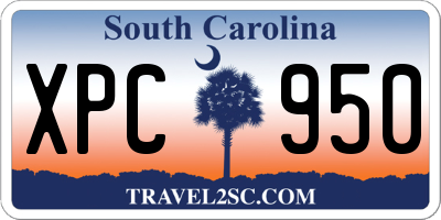 SC license plate XPC950