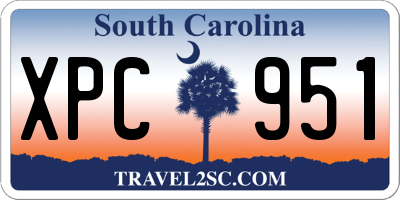 SC license plate XPC951