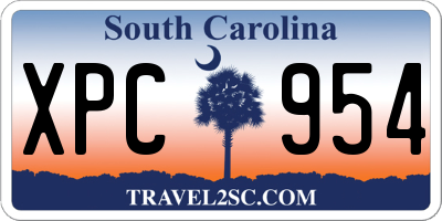 SC license plate XPC954