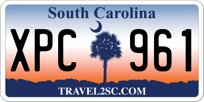 SC license plate XPC961